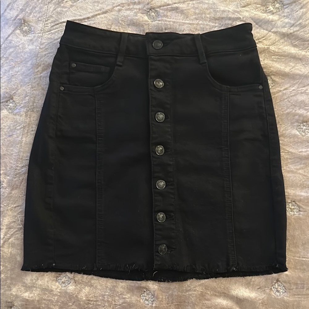 Guess Los Angeles Black Denim Mini Skirt